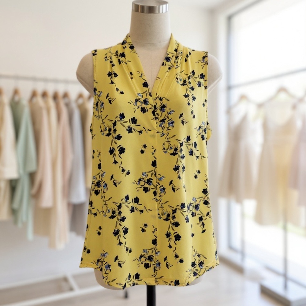 NWT Charter Club Cherry Yellow Eyelet Tank Top Size Small